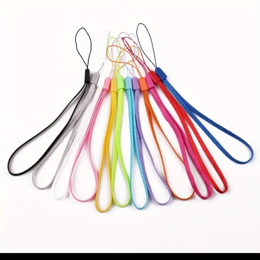 9pcs Random Color Hand Wrist Lanyards For Phones/ Cameras/USB Flash Other